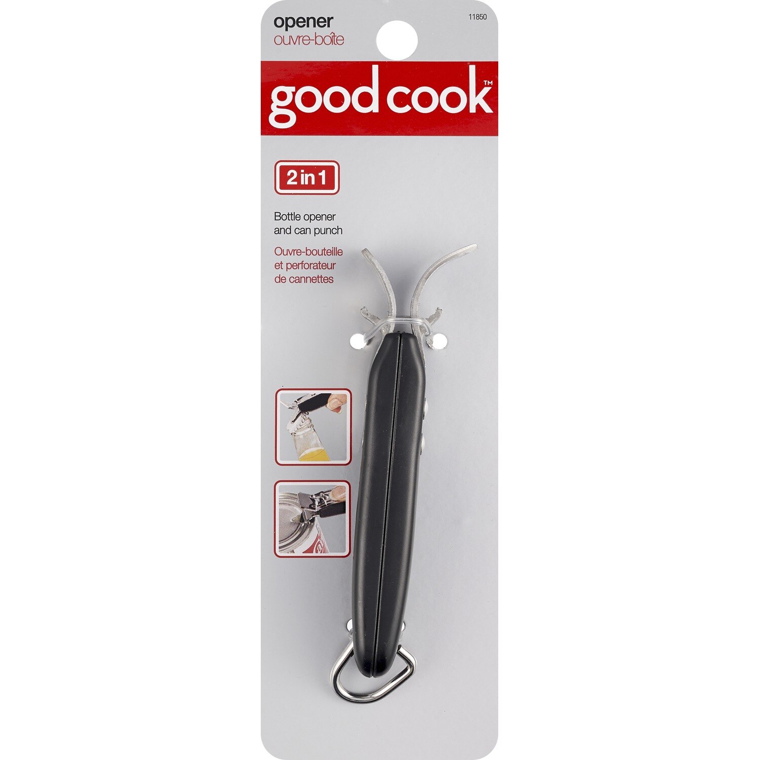Good Cook 2 in 1 Bottle Opener And Can Punch