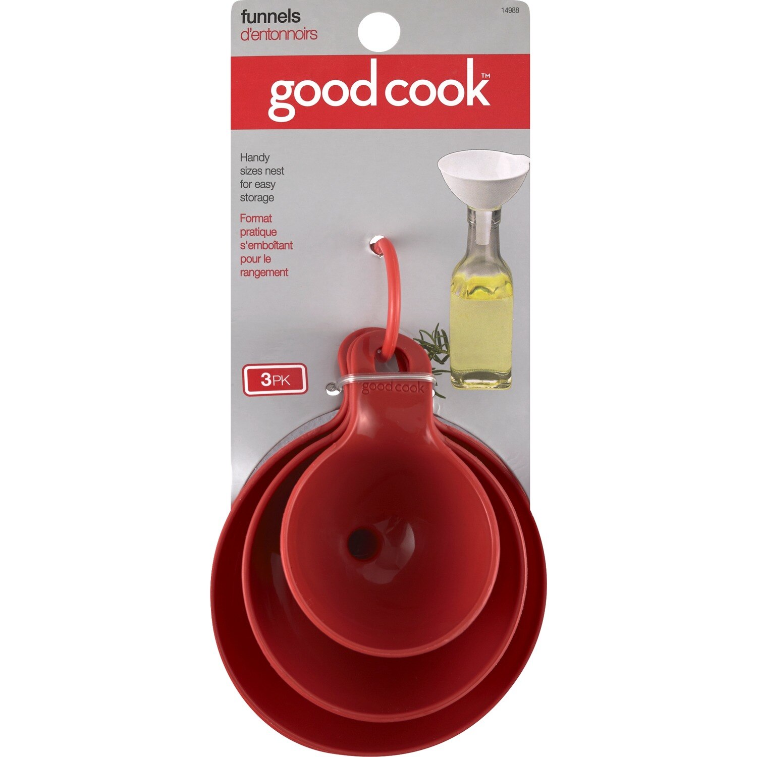 Good Cook Funnel Set, 3 ct