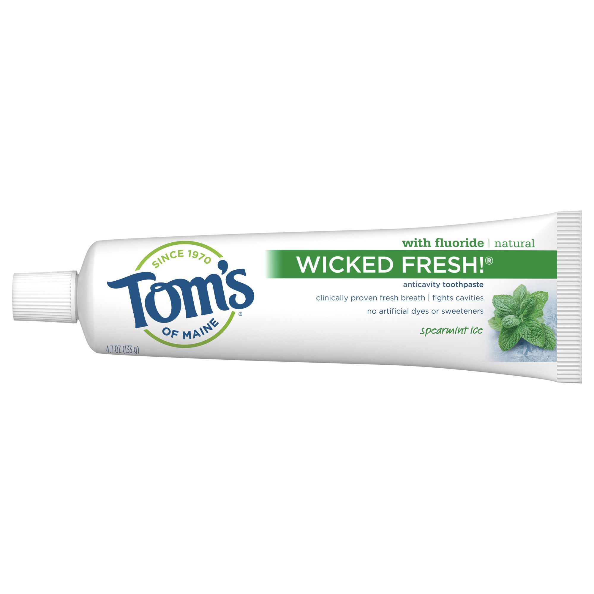 Tom's of Maine Wicked Fresh Fluoride Anticavity Toothpaste, Spearmint Ice, 4 OZ