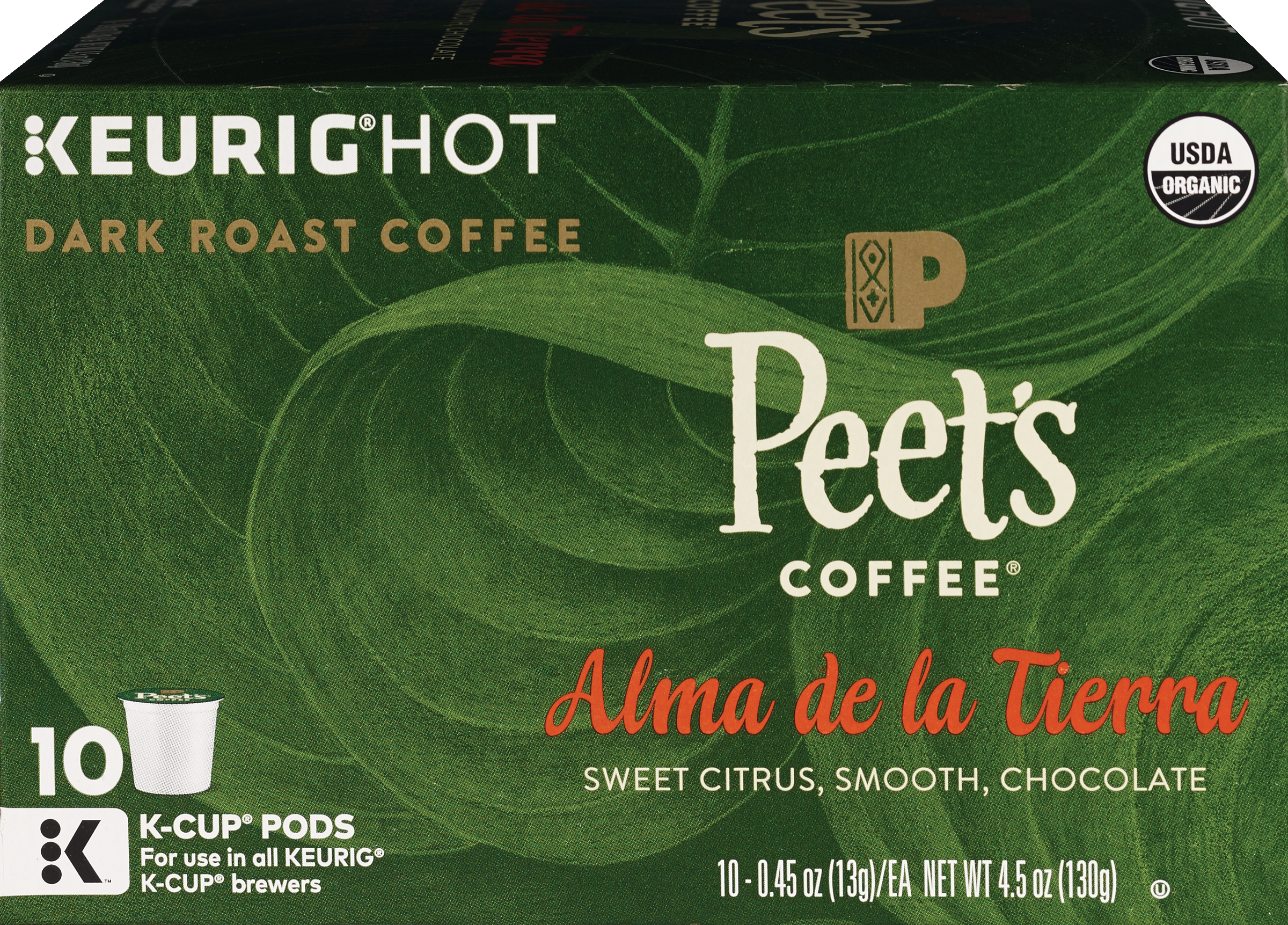 Peet's Coffee Keurig Hot Alma de la Tierra Dark Roast Coffee K-Cup Pods, 10 ct