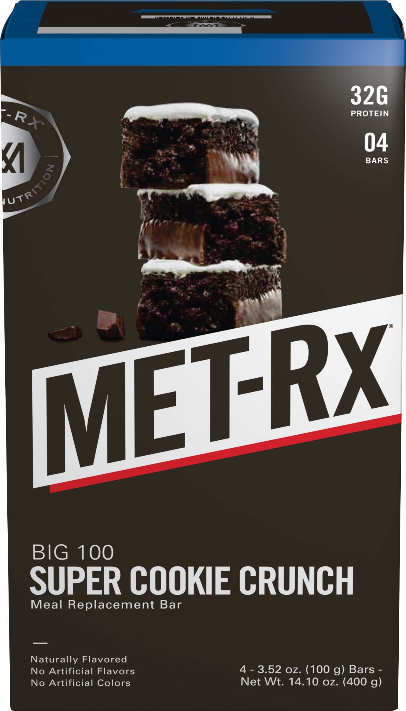 Met-Rx, Super Cookie Crunch Meal Replacement Bar, 3.52 Oz, 4 Ct