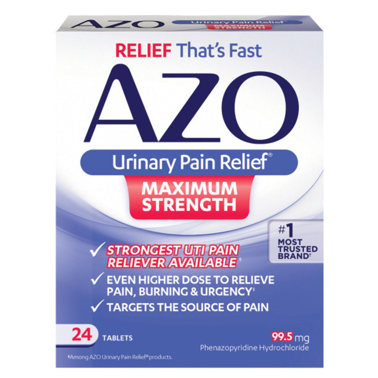 AZO Maximum Strength Urinary Pain Relief Tablets