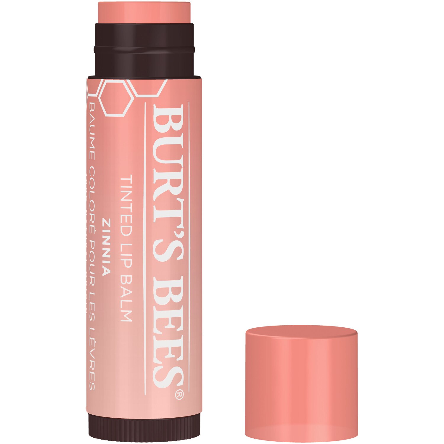 Burt's Bees 100% Natural Tinted Lip Balm, Zinnia with Shea Butter & Botanical Waxes