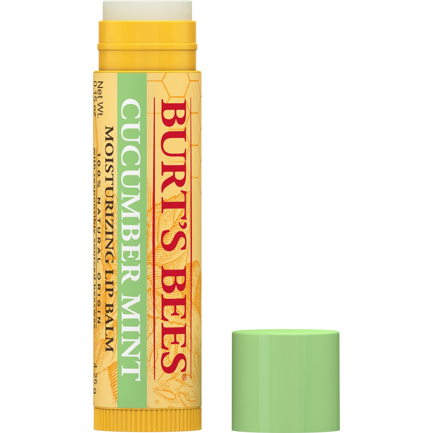 Burt's Bees 100% Natural Moisturizing Lip Balm, Cucumber Mint with Beeswax