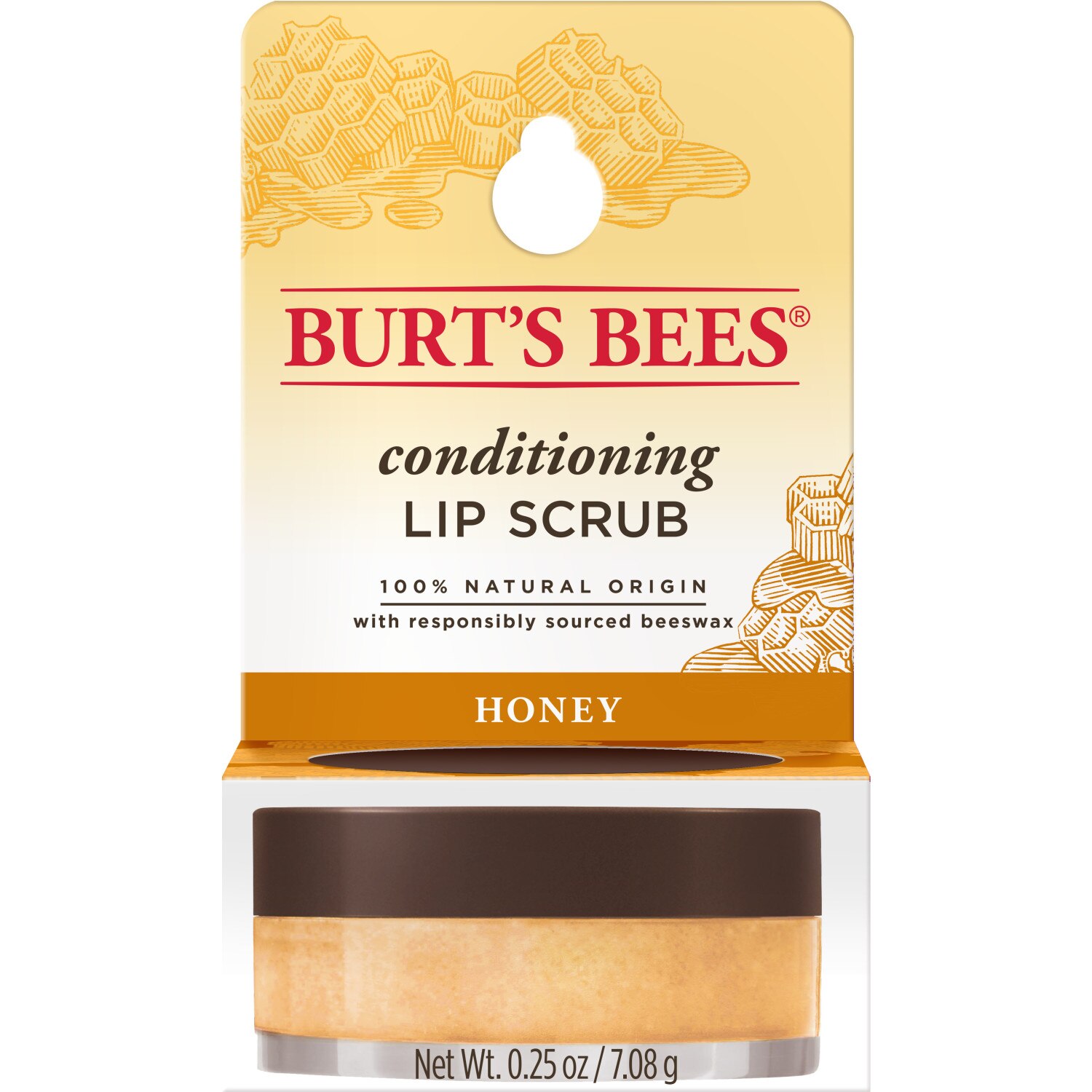 Burt's Bees 100% Natural Conditioning Lip Scrub with Exfoliating Honey Crystals