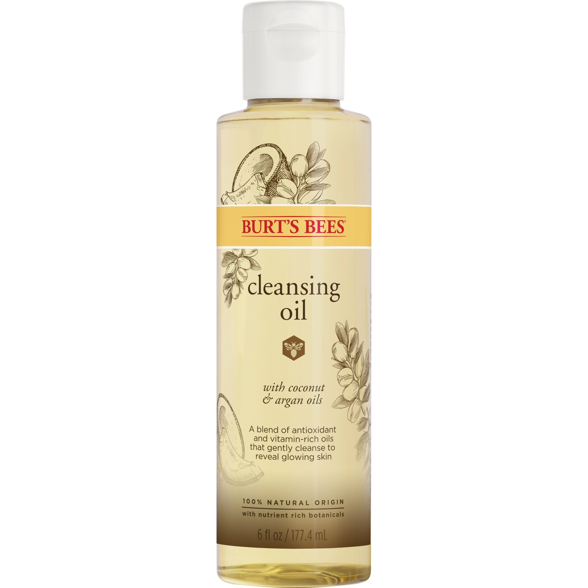 Burt's Bees 100% Natural Facial Cleansing Oil for Normal to Dry Skin, 6 OZ