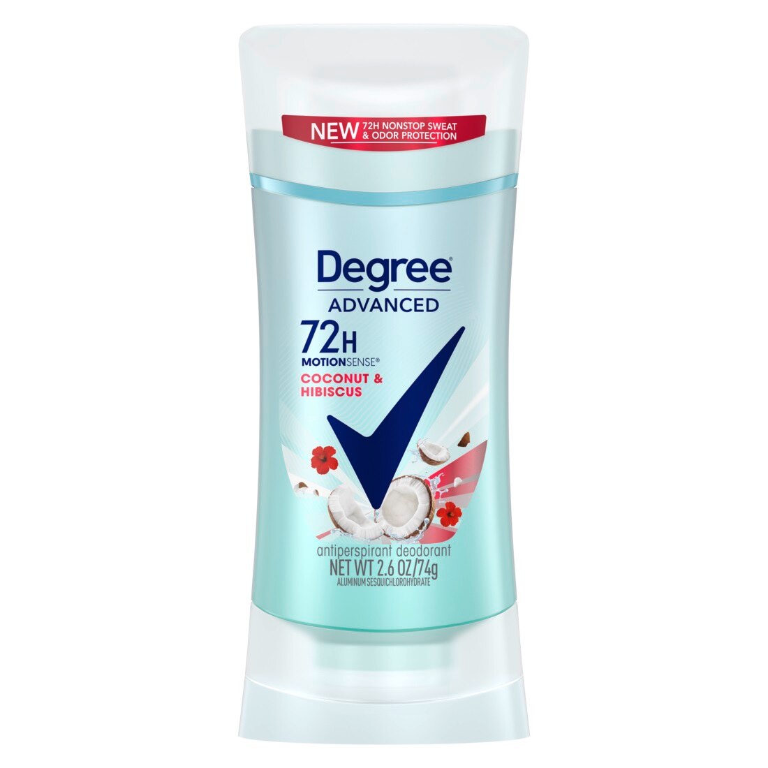 Degree 72-Hour Advanced Antiperspirant & Deodorant Stick, Move Fresh Coconut, 2.6 OZ