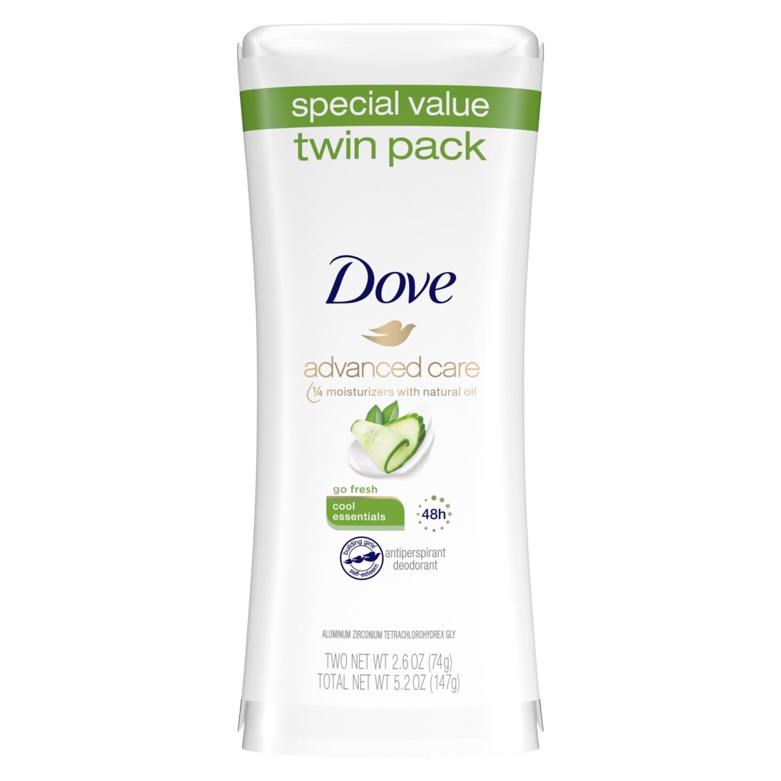 Dove Advanced Care 48-Hour Antiperspirant & Deodorant Stick, Cool Essentials