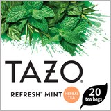 Tazo Herbal Caffeine-Free Refresh Mint Tea Bags For a Refreshing Beverage, 20 ct, thumbnail image 1 of 5