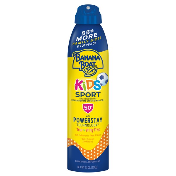 Banana Boat Kids Sport Sunscreen Spray SPF 50+, 9.5 OZ