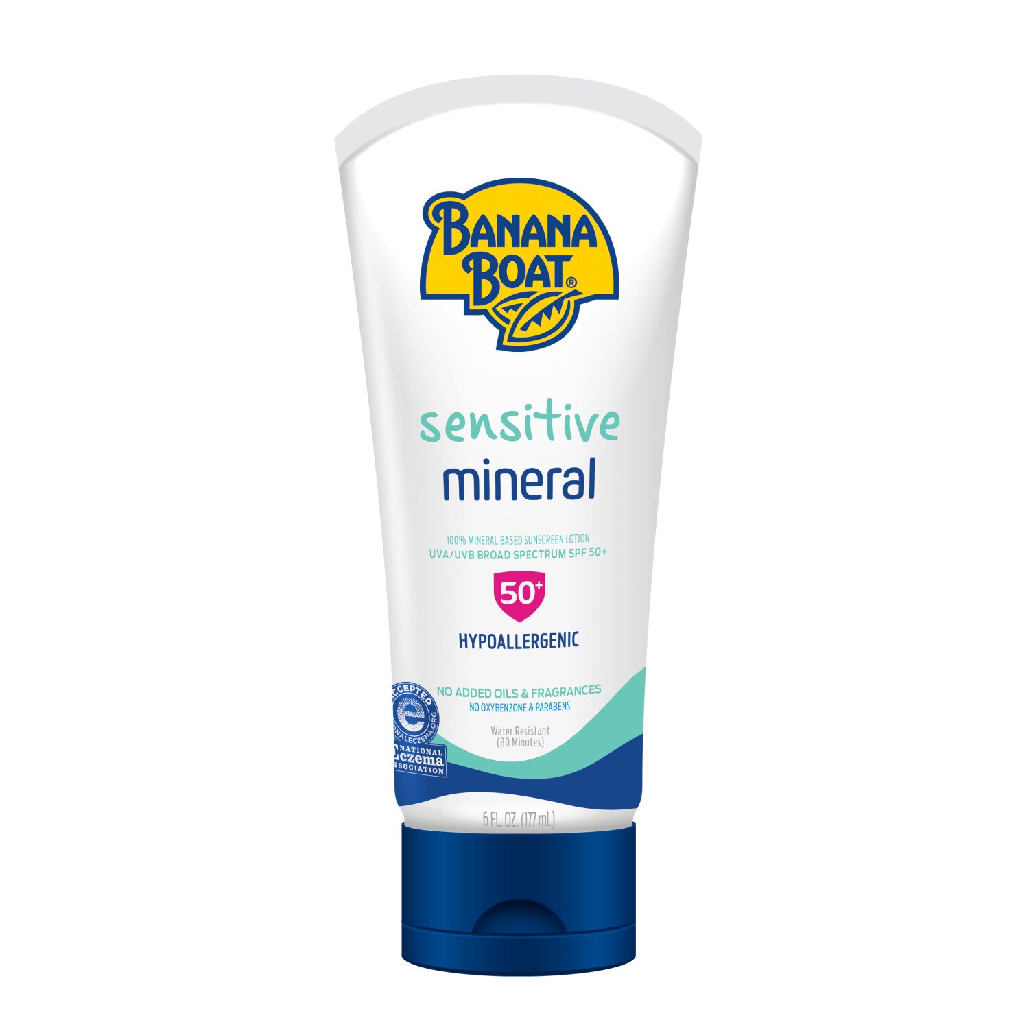 Banana Boat Sensitive Mineral SPF 50 Sunscreen Lotion, 6 OZ