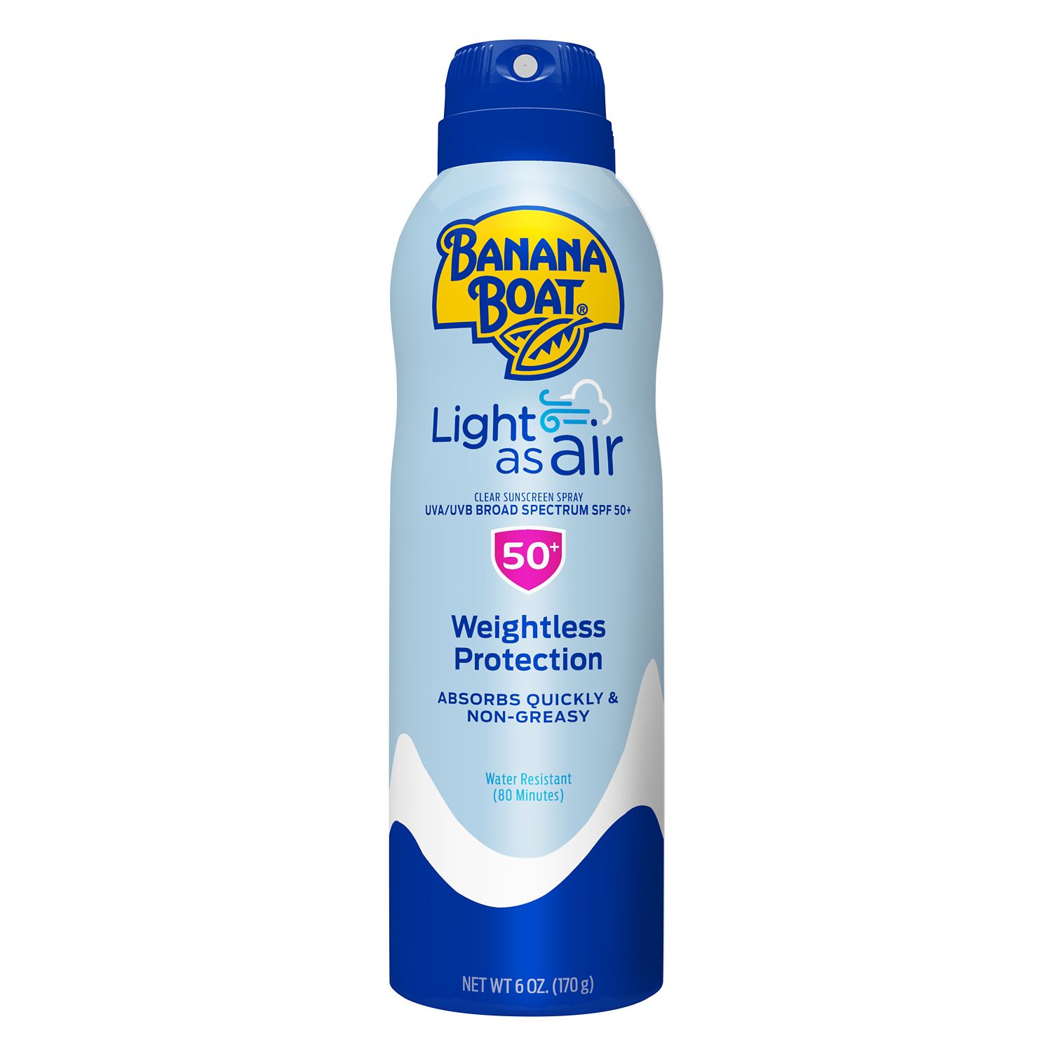 Banana Boat Light as Air SPF 50 Sunscreen Spray, 6 OZ