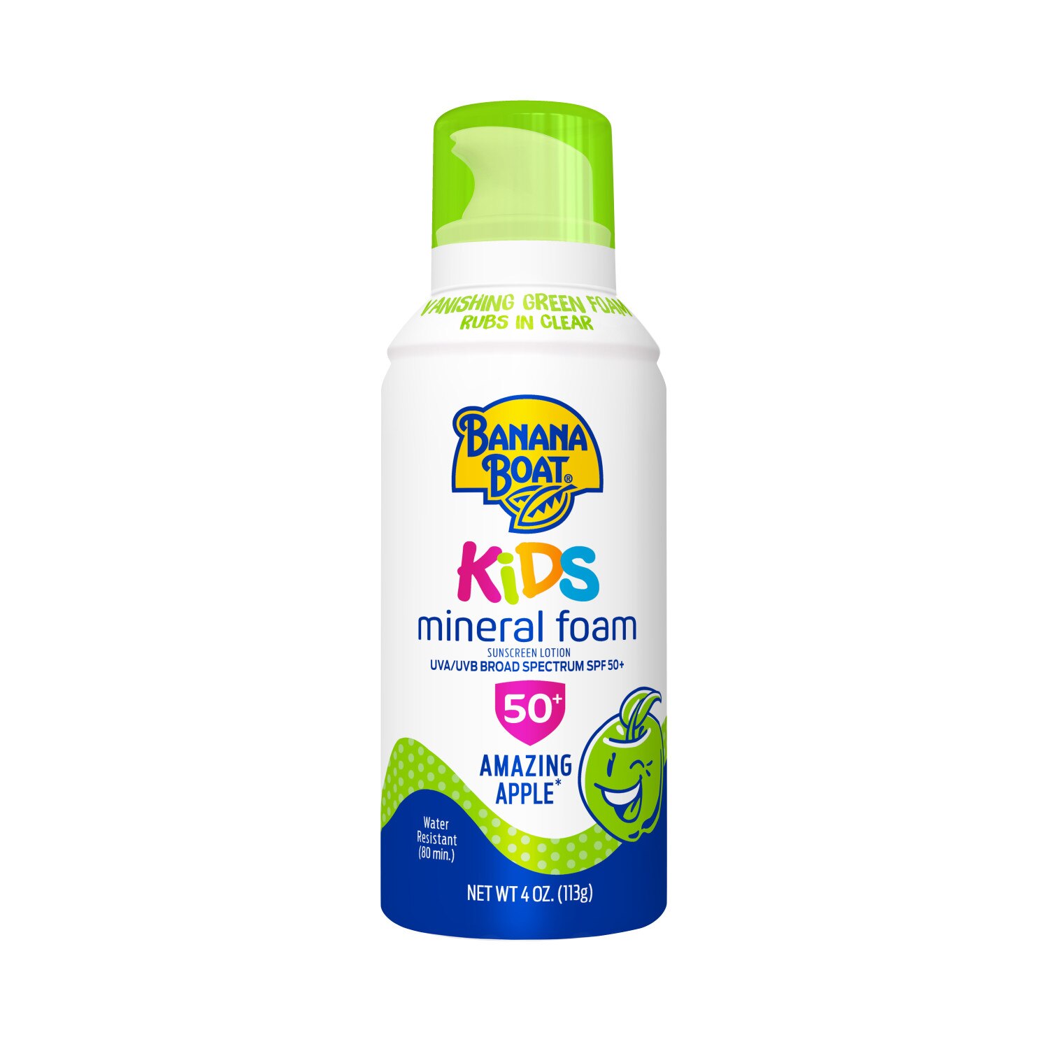 Banana Boat Kids Mineral Foam Sunscreen SPF 50, 4 OZ