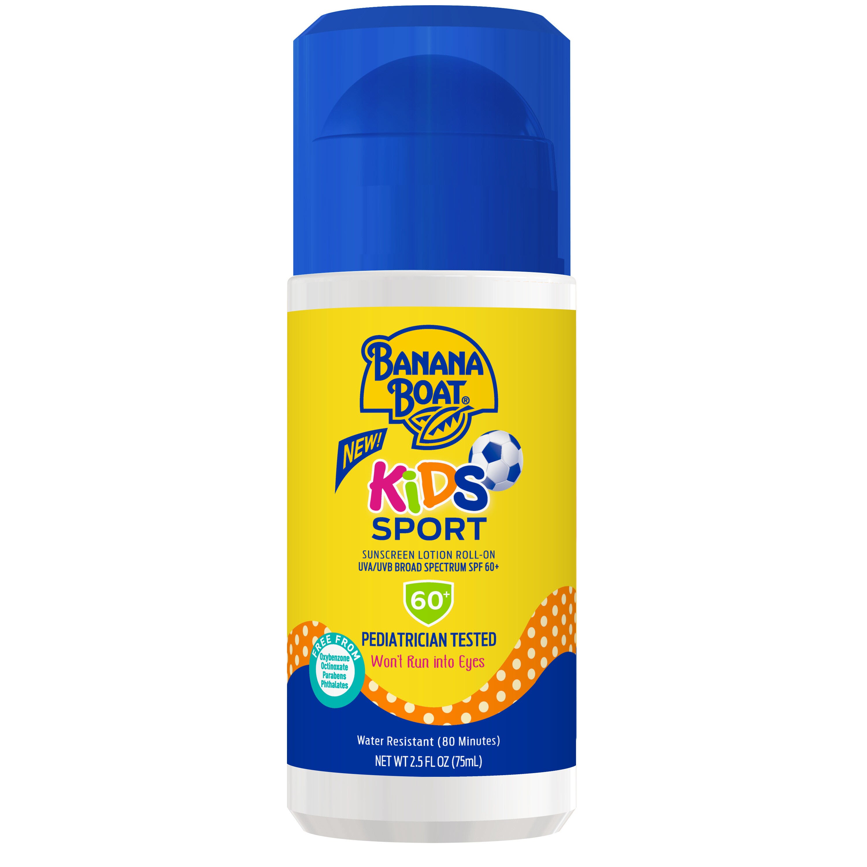 Banana Boat Kids Sunscreen Roll-On Lotion SPF 60+, 2.5 OZ