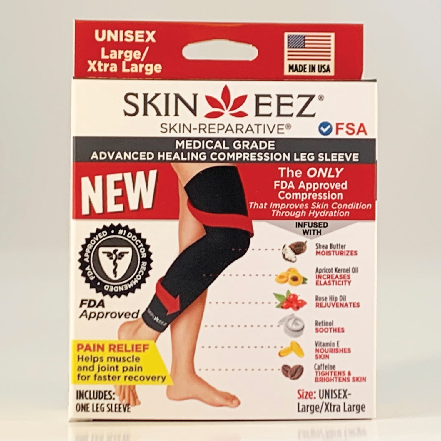 Skineez Medical Grade Compression Leg Sleeve