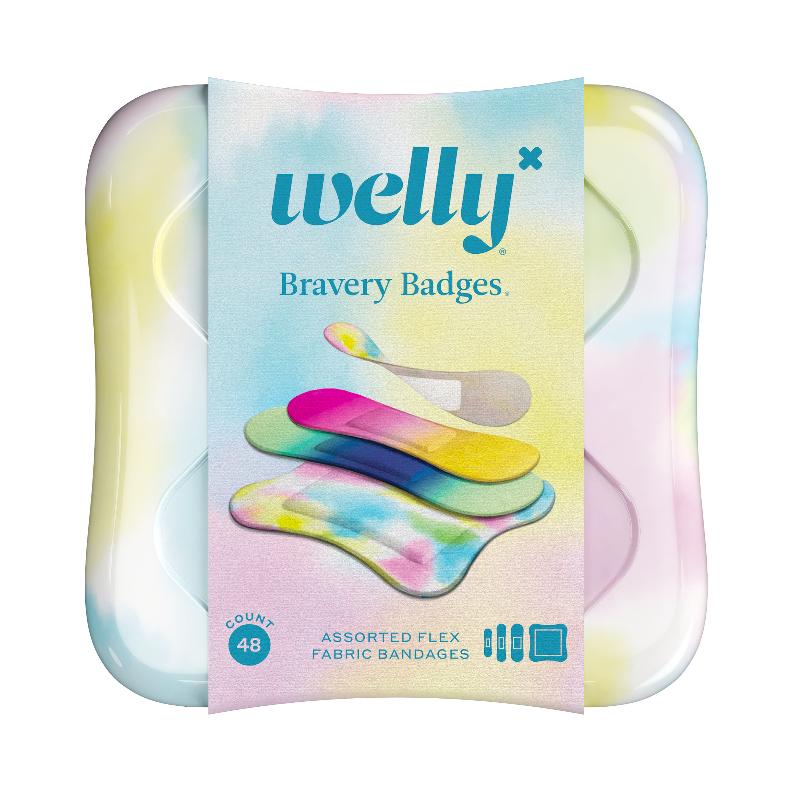 Welly Colorwash Flex Fabric Bandages, 48 CT