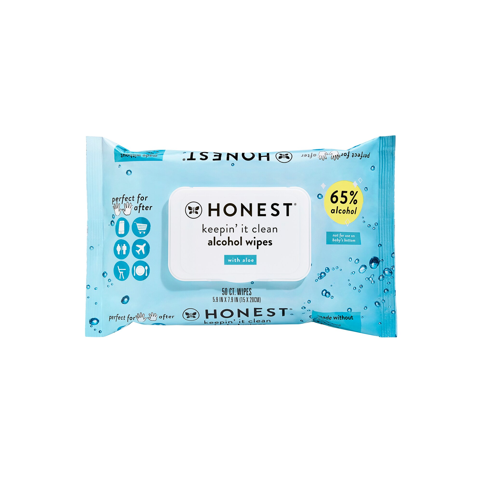 The Honest Company Sanitizing Alcohol Wipes, 50 CT