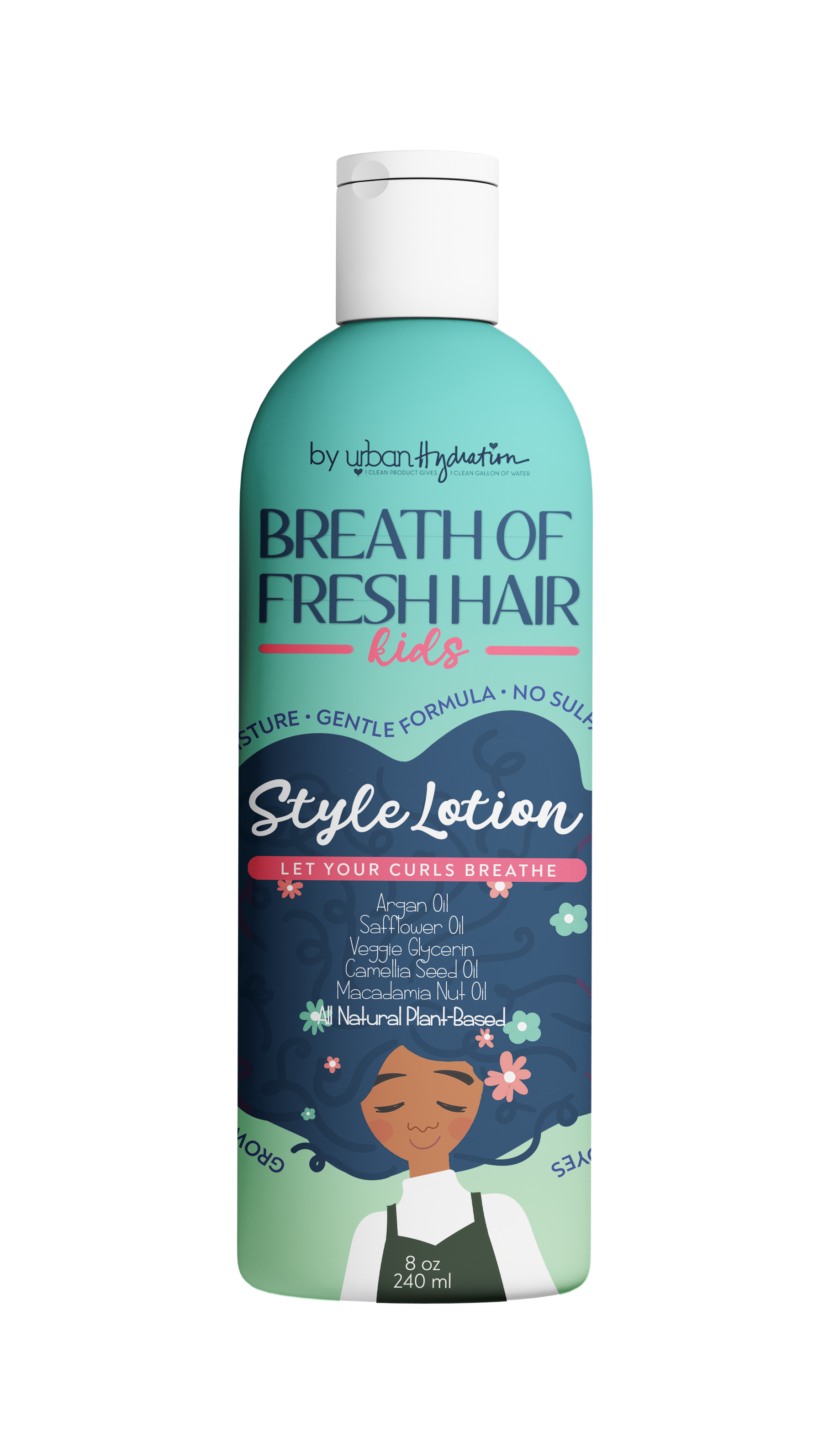 Breath of Fresh Hair Kids Curl & Twist Styling Lotion, 8 OZ