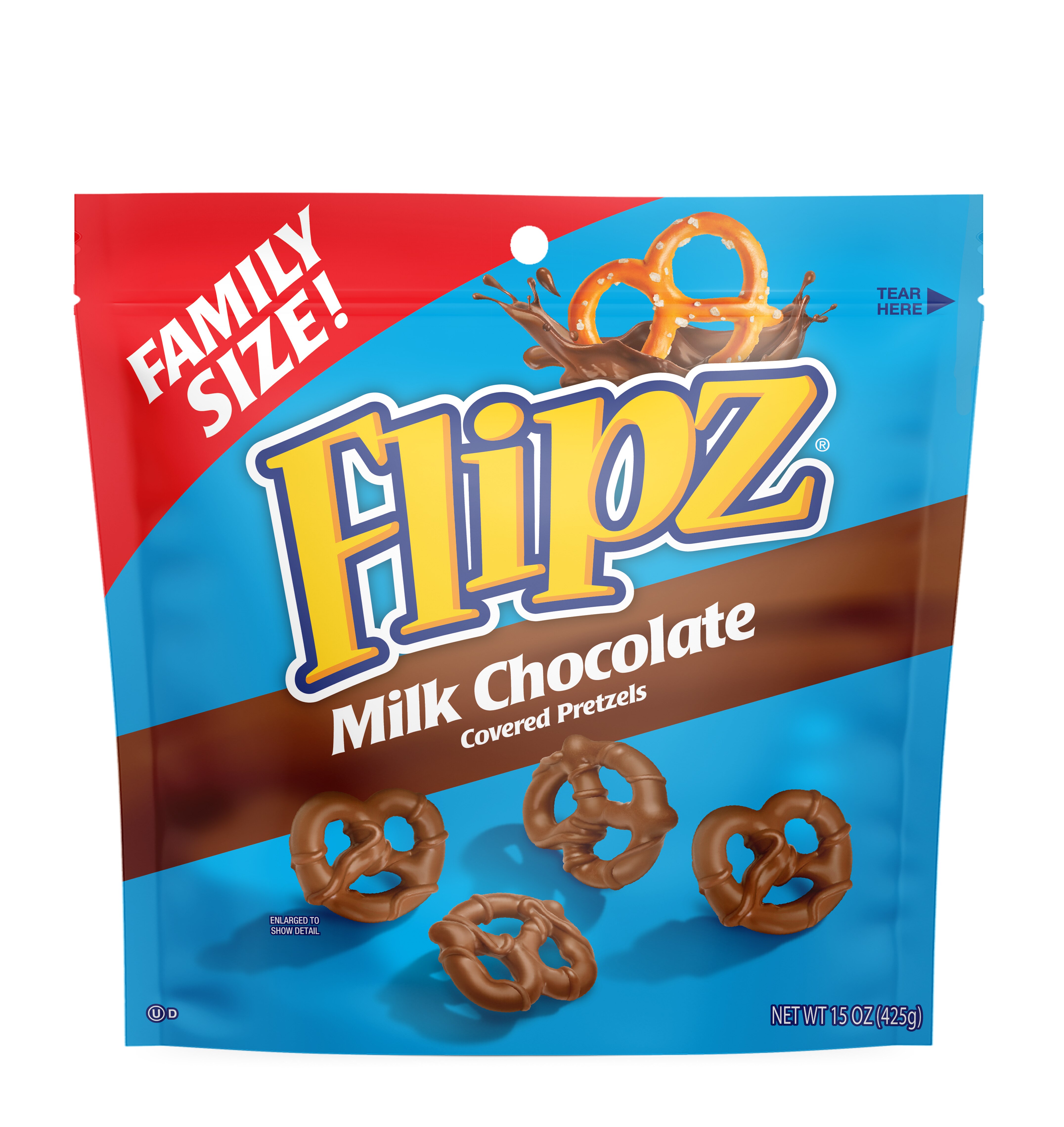 Flipz Family Size Pouch, Milk Chocolate, 15 oz
