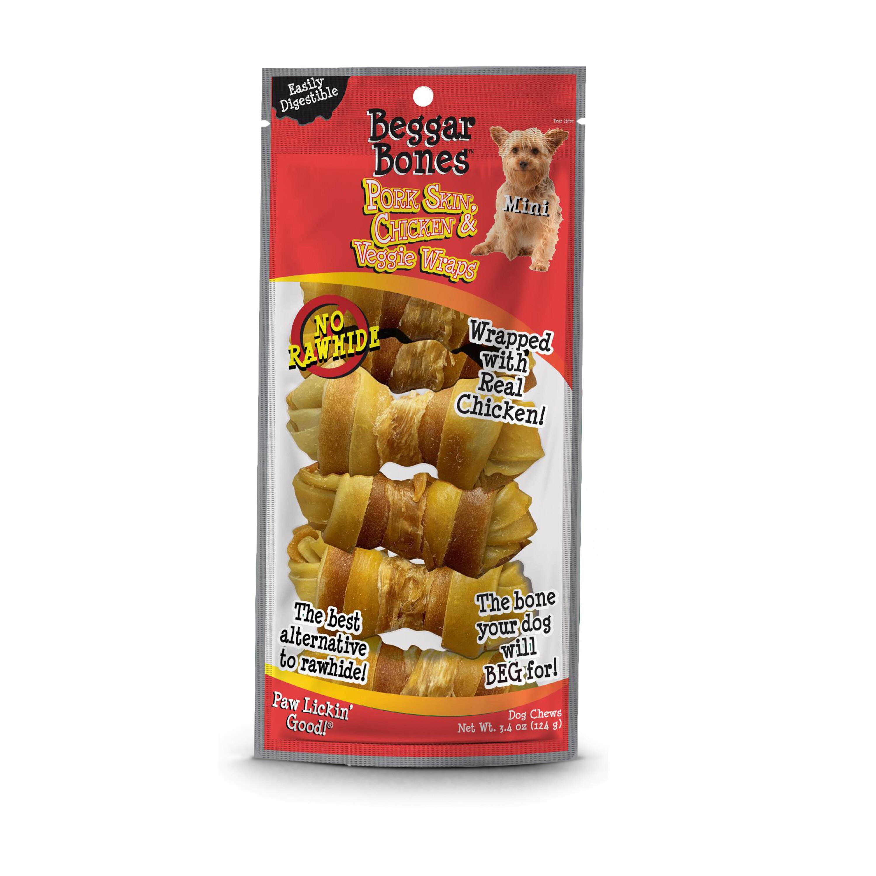 Savory Prime Pet Treats Beggar Bone Wrap Mini, 7ct