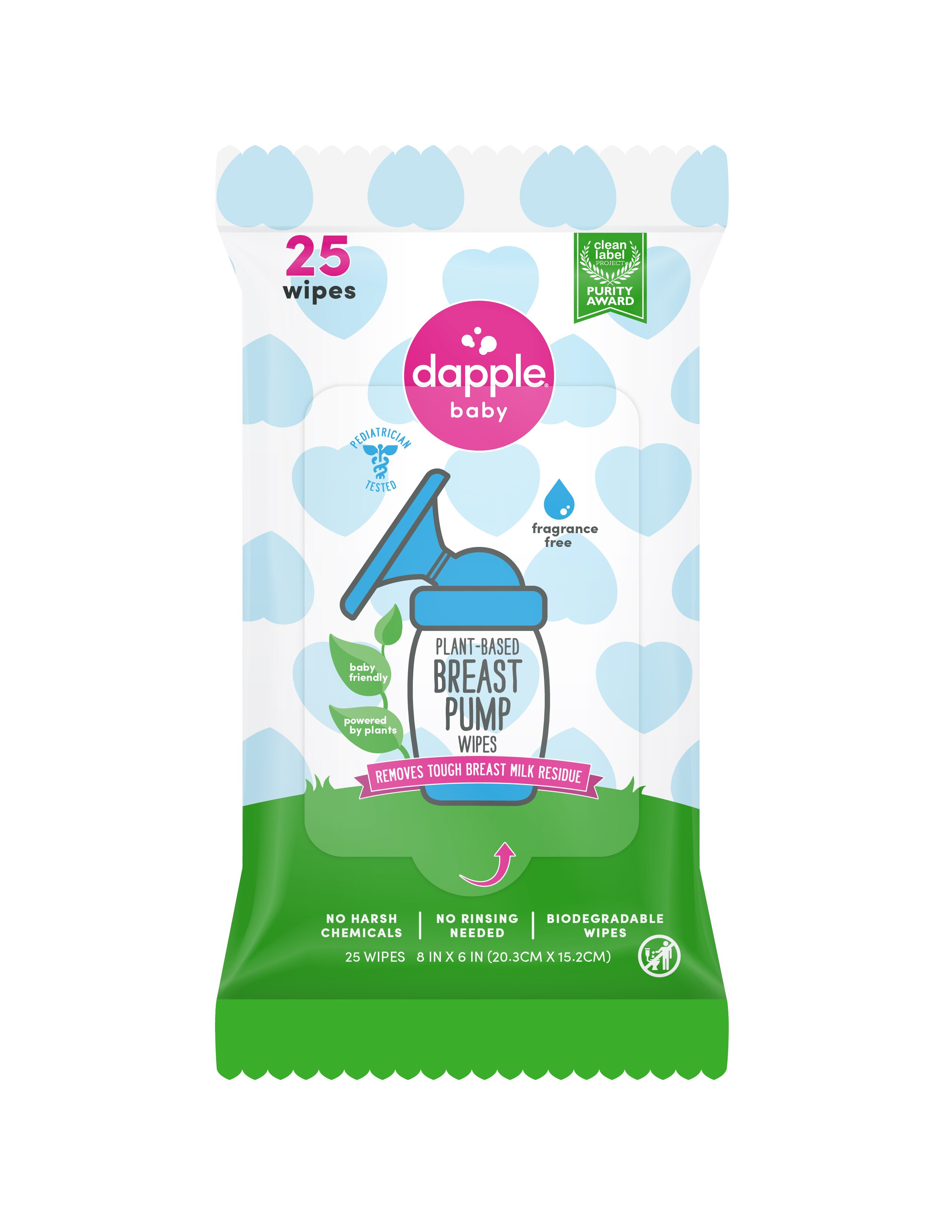 Dapple Baby Breast Pump Cleaning Wipes, 25 CT