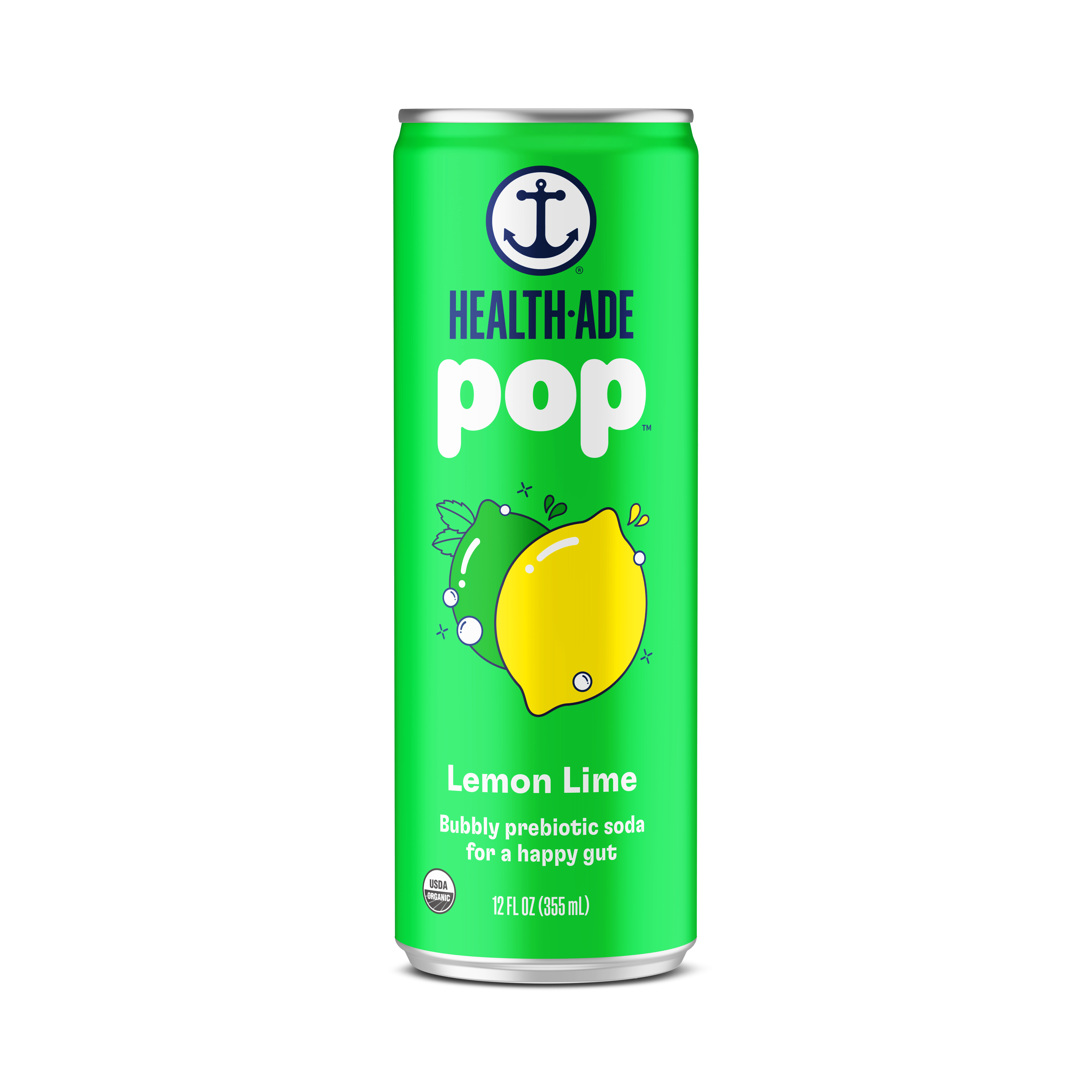 Health-Ade Pop Lemon Lime, 12 fl oz