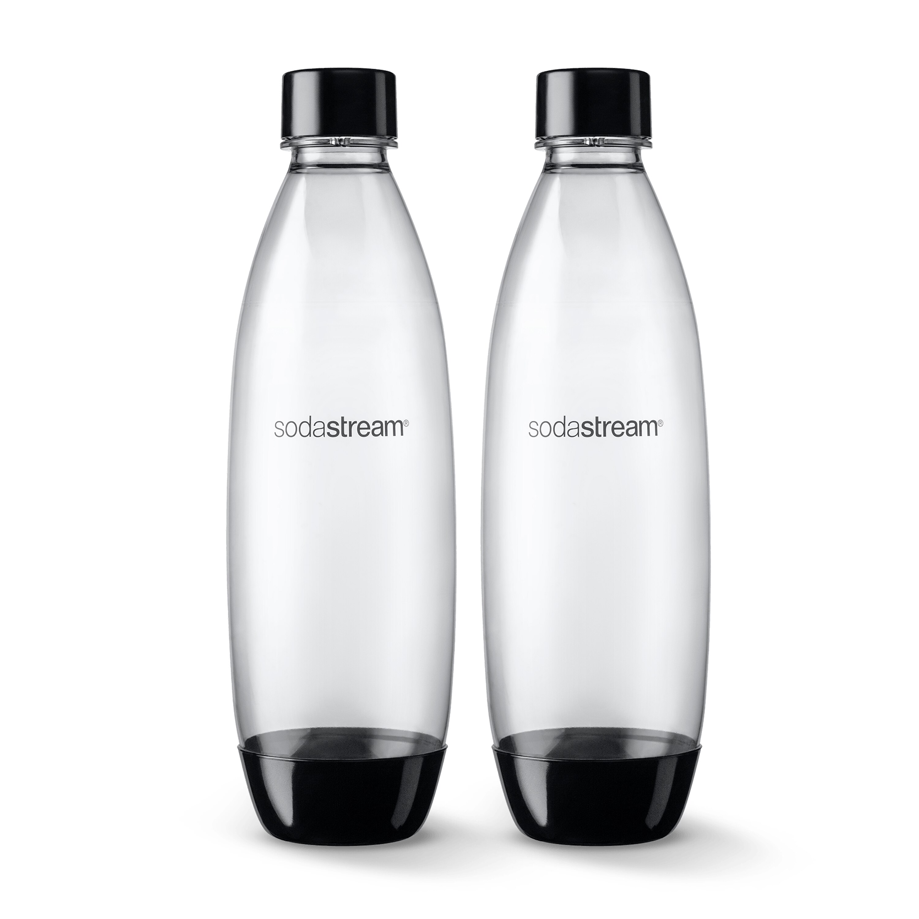 SodaStream 1L Slim Bottles Twin Pack - Black