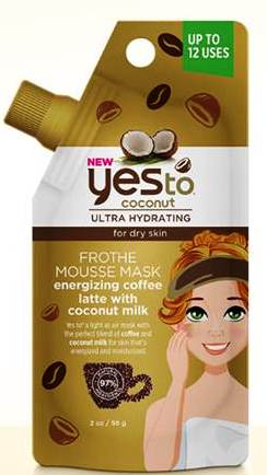 Yes To Coconut Coffee Mousse Mask, 2 OZ