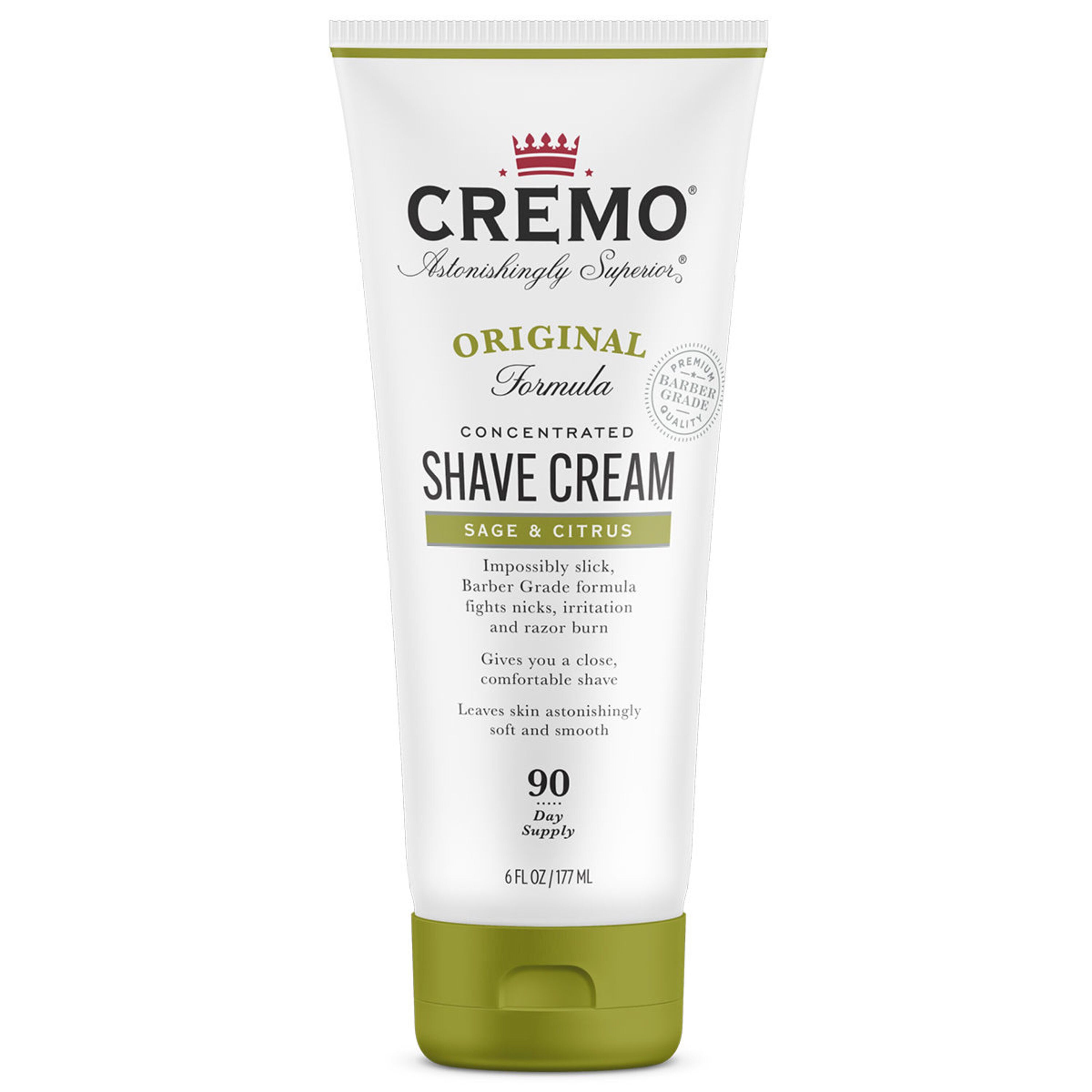 Cremo Concentrated Shave Cream, Sage & Citrus, 6 OZ