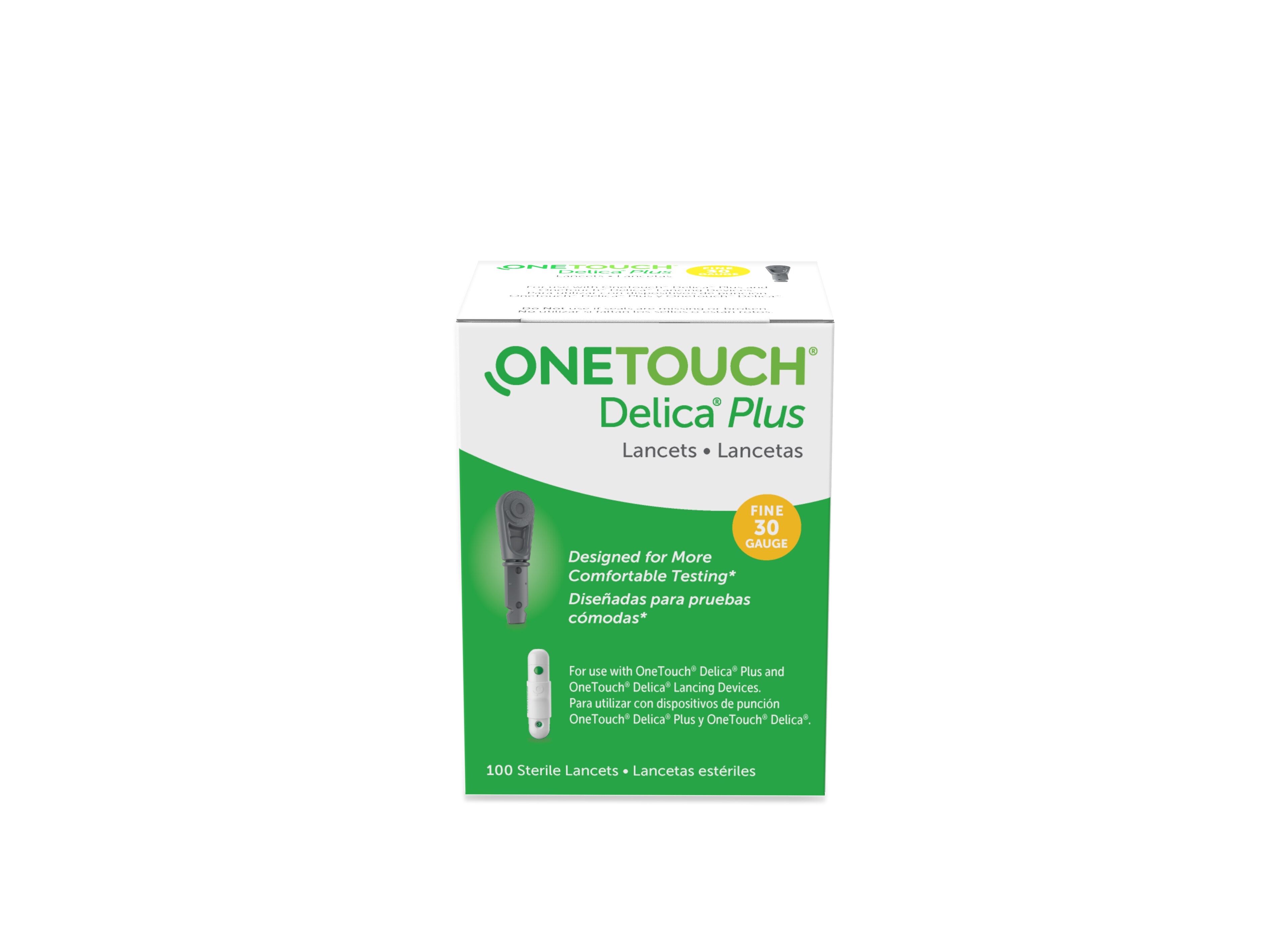 One Touch Delica 30 Gauge Fine Lancets, 100CT