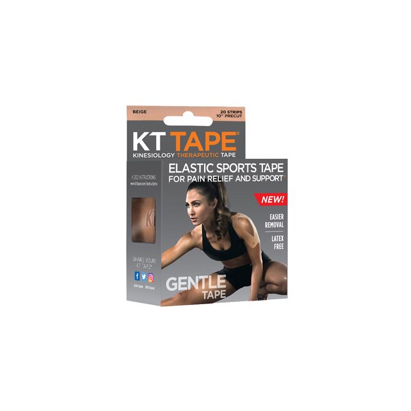 KT Tape Gentle Elastic Sports Tape, Beige, 20 CT