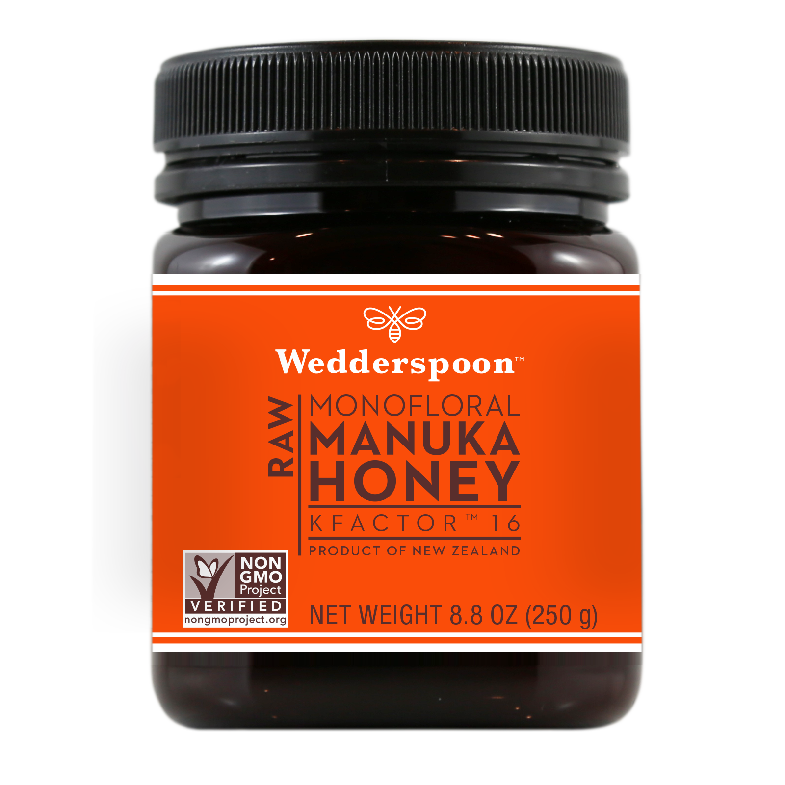 Wedderspoon Raw Monofloral Manuka Honey Kfactor 16, 8.8 OZ