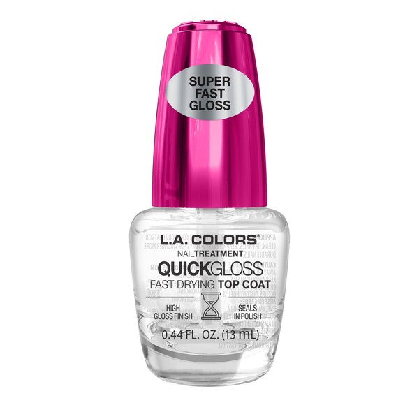 Clicking on the image opens a new modal with 2 larger images of L.A. COLORS Salon Fabulous Nail Treatment Quick Gloss Fast Drying Top Coat. Some images may not have descriptive text. 1 out of 2.