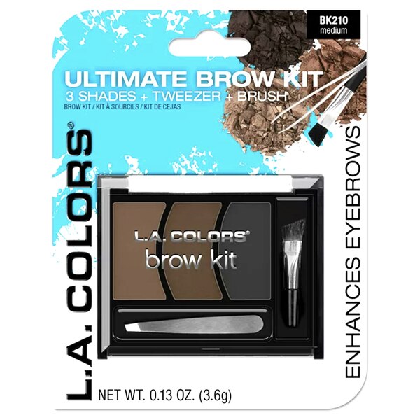 L.A. COLORS Ultimate Brow Kit, Medium BK210