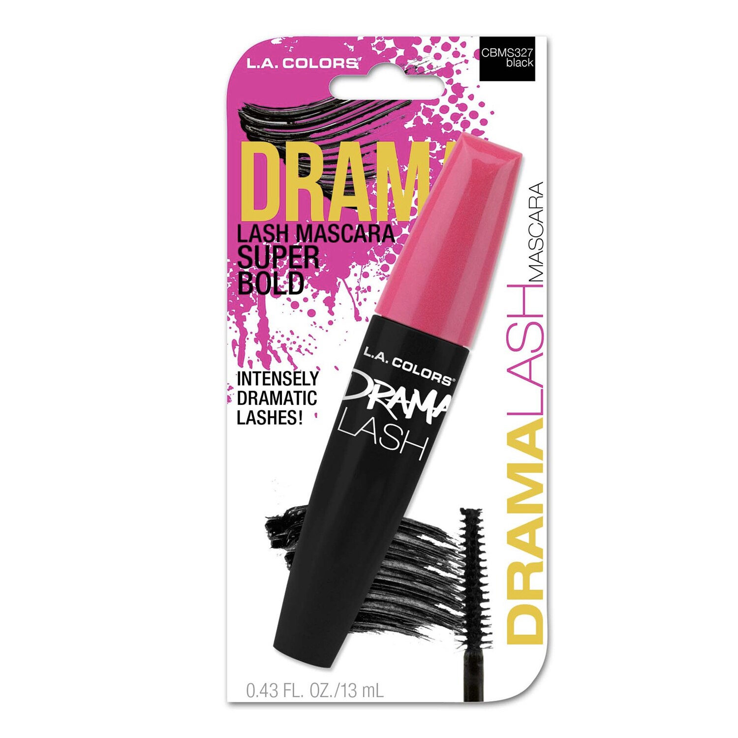 L.A. COLORS Drama Super Bold Lash Mascara, Black