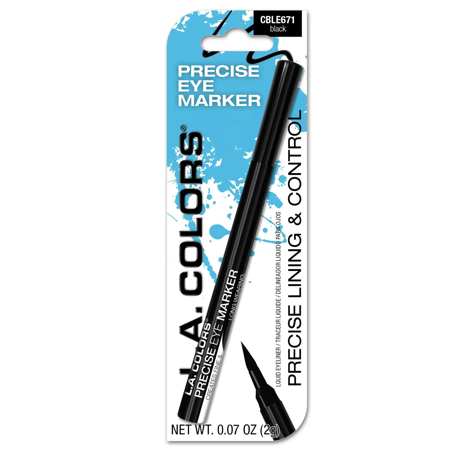 L.A. COLORS Precise Eye Marker, Long Wearing, Black