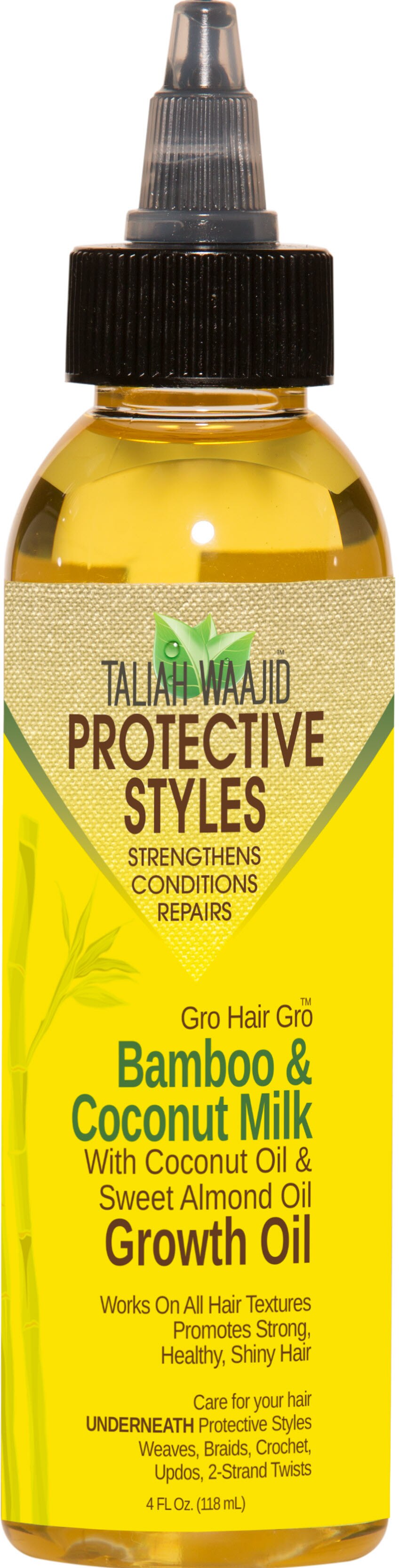 Taliah Waajid Gro Hair Gro Bamboo And Coconut Milk Growth Oil, 4 OZ