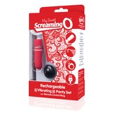 My Secret Screaming O Charged Remote Control Panty Vibe, Red, thumbnail image 1 of 8