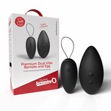 Screaming O Pleasure Products Premium Dual Vibe Remote & Egg, Black, thumbnail image 1 of 5