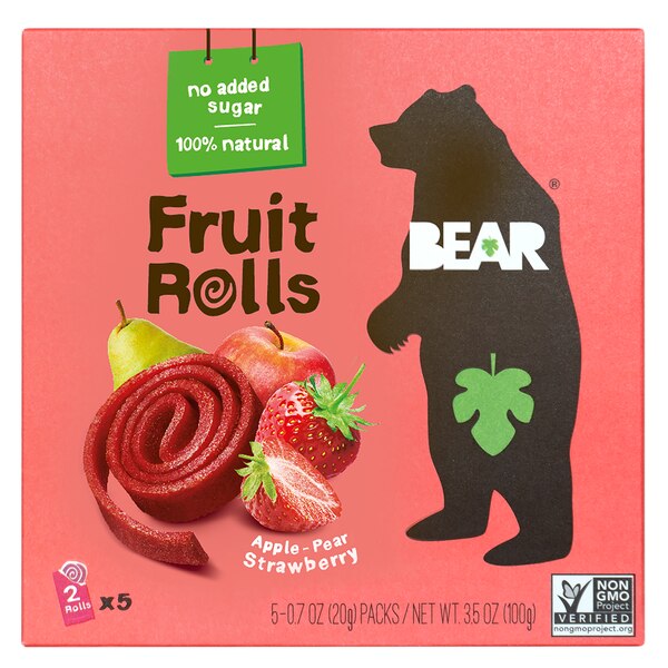 BEAR Fruit Rolls, 5 ct, 3.5 oz