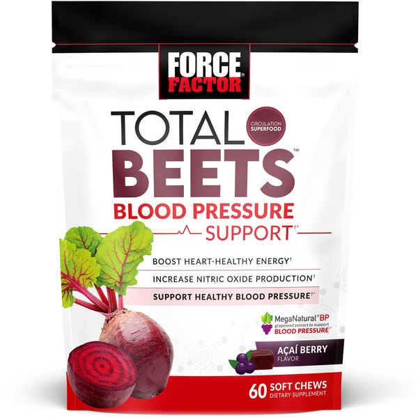 Force Factor Total Beets Blood Pressure Support Soft Chews, 60 CT