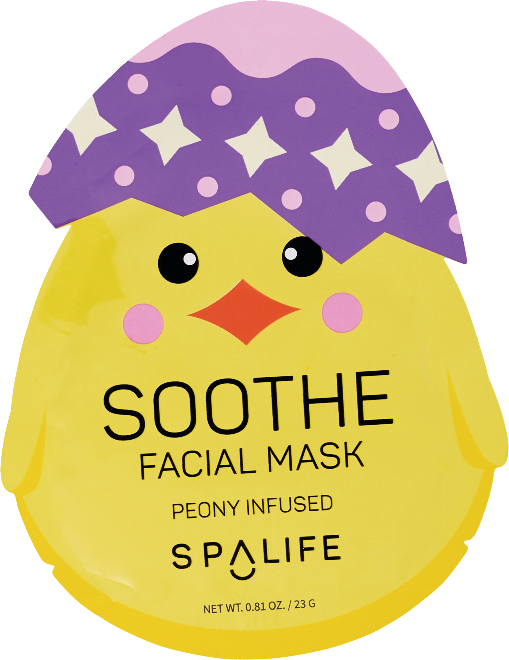 SpaLife Peony Infused Easter Chick Soothe Facial Mask