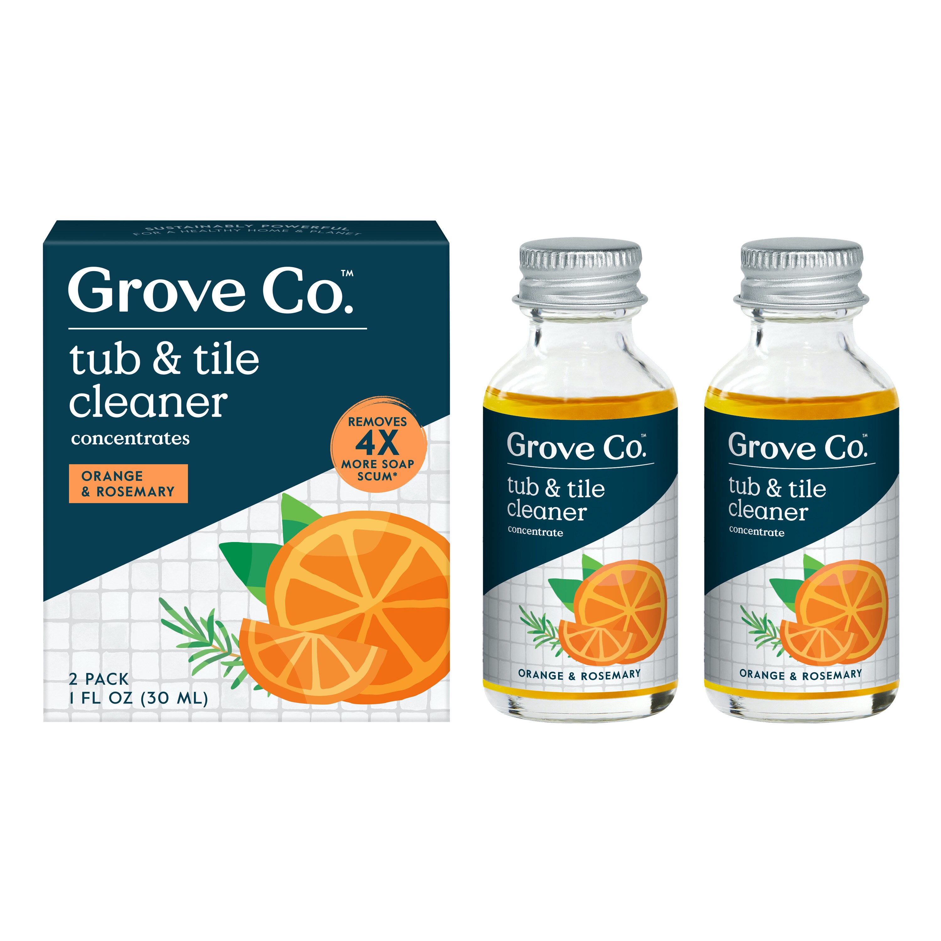 Grove Co. Tub & Tile Cleaning Concentrate, 2 ct
