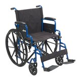 Drive Medical Blue Streak Wheelchair with Flip Back Desk Arms, Swing Away Footrests, thumbnail image 1 of 5