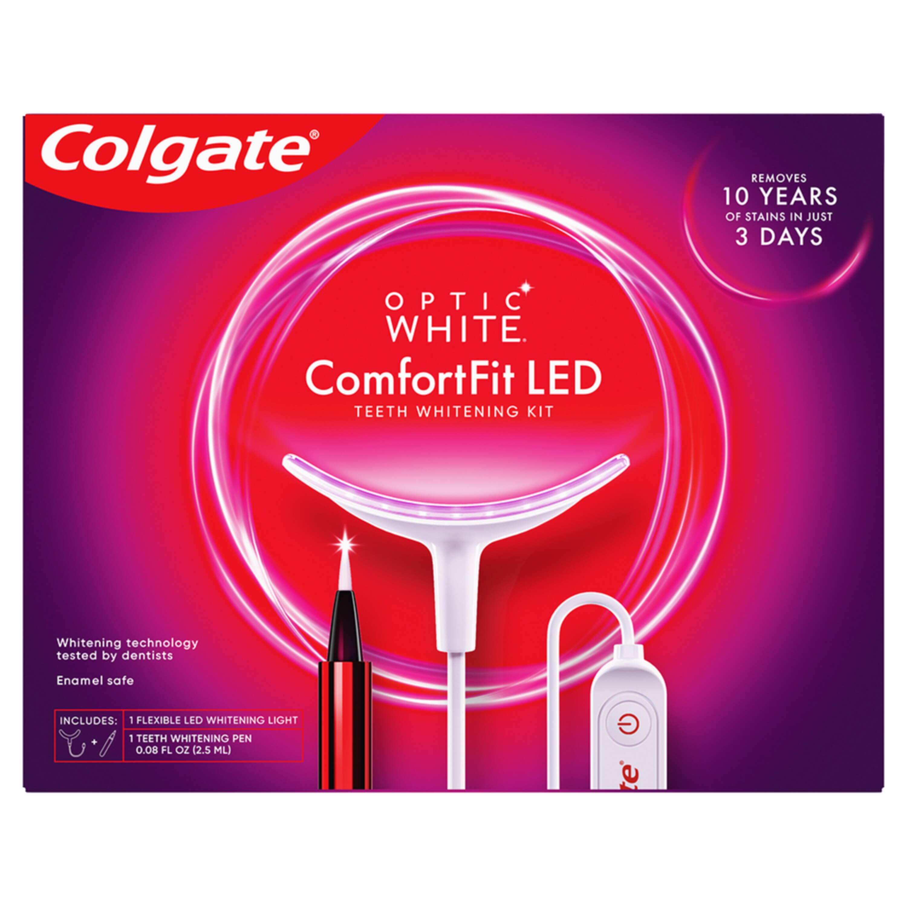 Colgate Optic White ComfortFit LED Teeth Whitening Kit