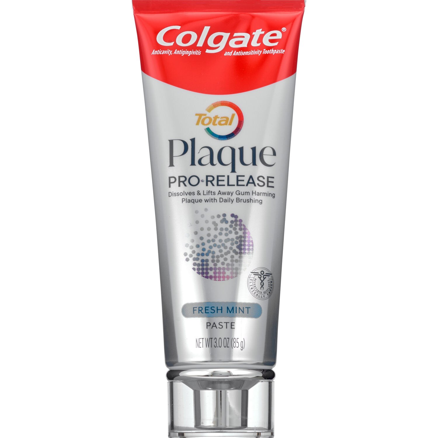 Colgate Total Plaque Pro Release Anticavity, Antigingivitis, and Antisensitivity Toothpaste, Fresh Mint, 3 OZ