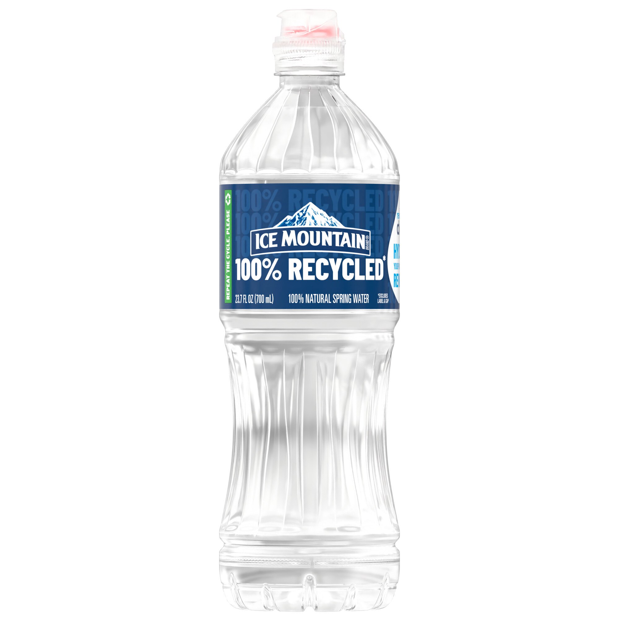 Ice Mountain 100% Natural Spring Water Plastic Bottle, 23.7 oz