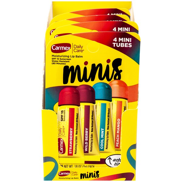 Carmex Daily Care Minis Multi-flavor 5pack Moisturizing Lip Balm Tubes with SPF 15