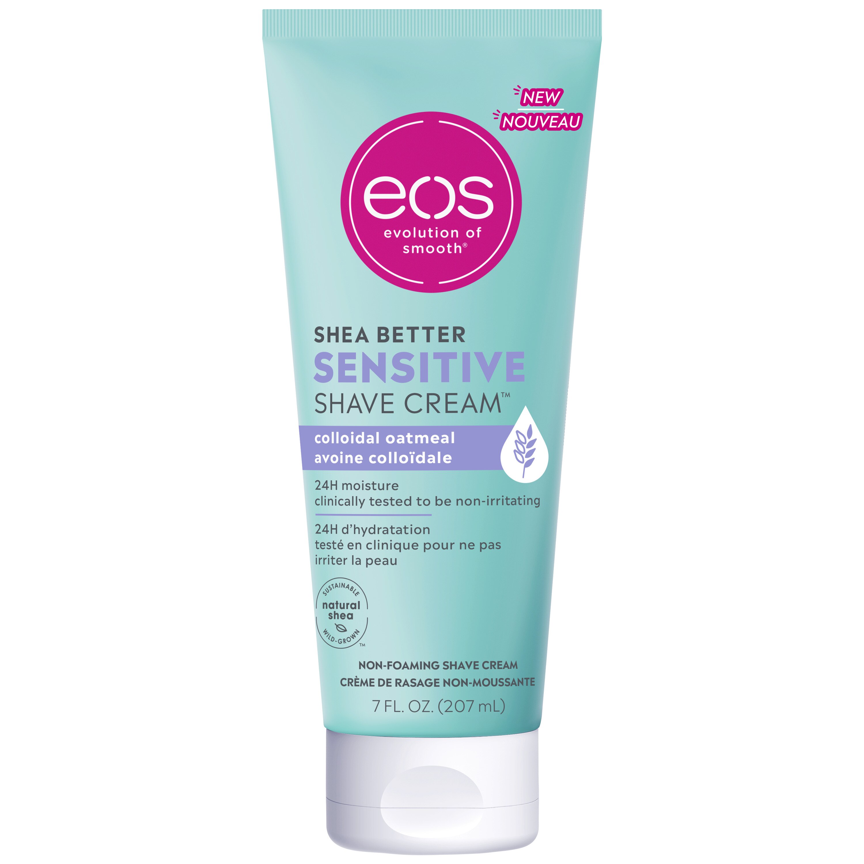 eos Shea Better Sensitive Shave Cream, Oatmeal, 7 OZ