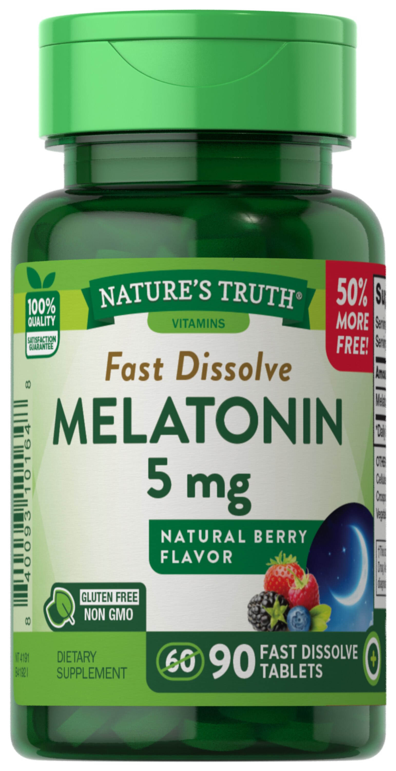 Nature's Truth Melatonin Tablets, 5 mg, 90 CT